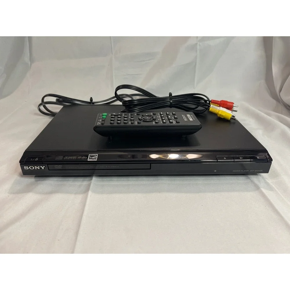 Sony DVP-SR200P CD DVD Player Progressive Scan Black with Remote and Cables
